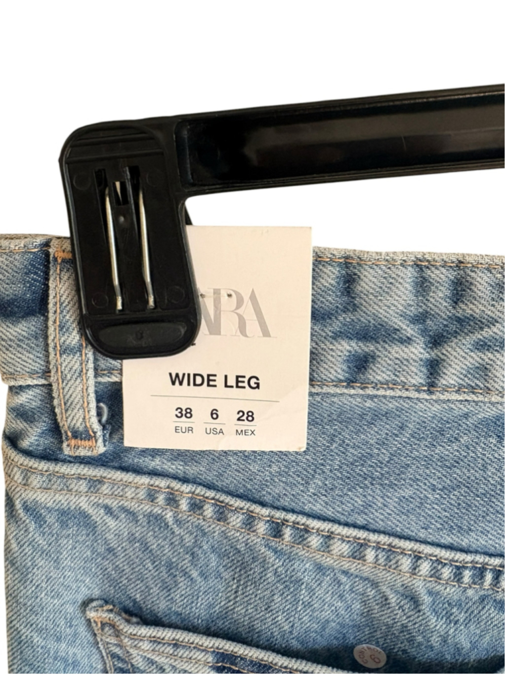 Zara High Rise Wide Leg Distressed Boyfriend Jeans Women’s 6 - Picture 5 of 11